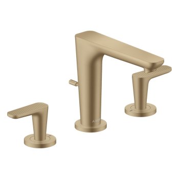 Baterie pentru lavoar Axor Citterio C, 3 găuri, cu ventil pop-up, bronz periat
